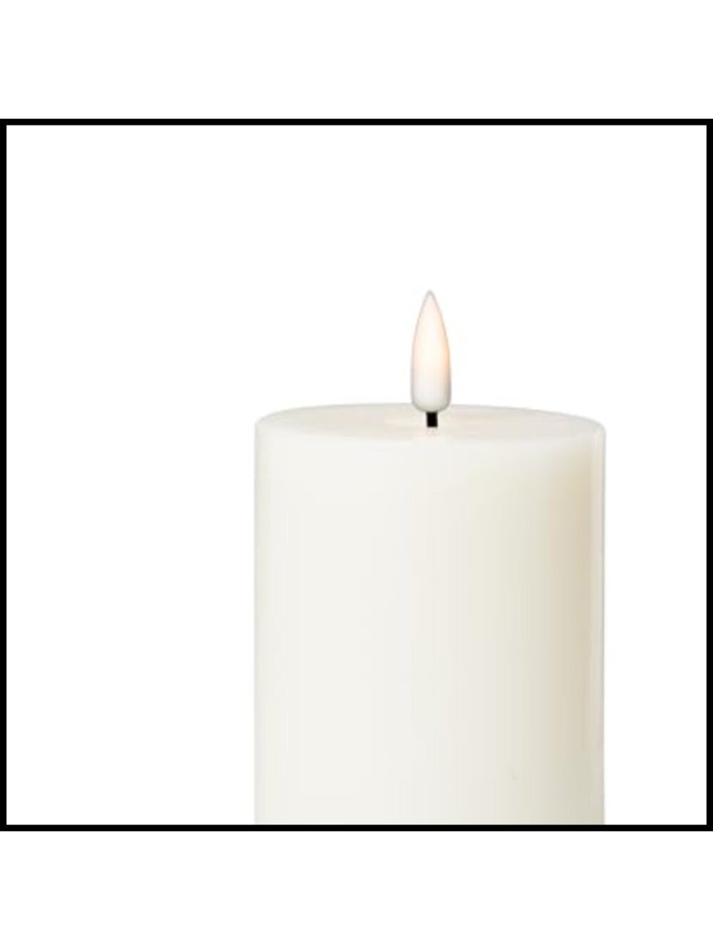 Wax LED Flameless Pillar Candle Realistic 3D Flame Timer Indoor Decor